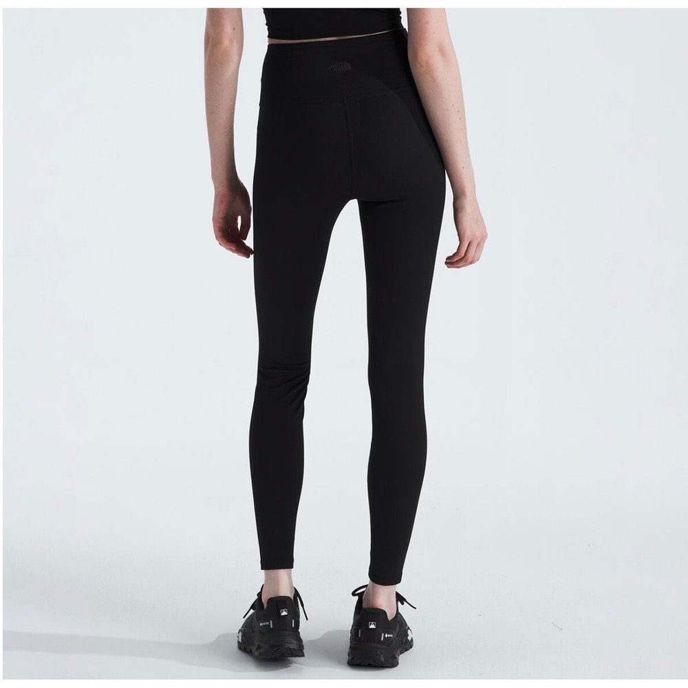The North Face Womens Black Ribbed High Rise UPF 40+ Hiking Leggings Size Large